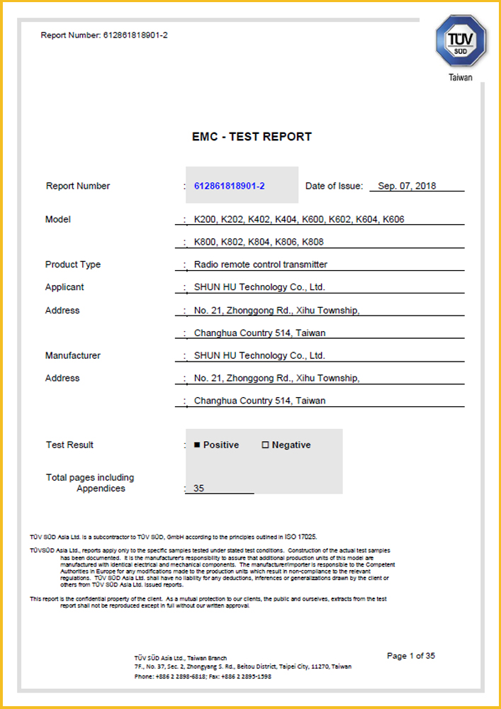 K Series EMC Test Report
